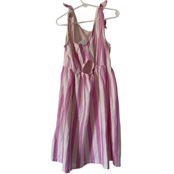 ZARA Girls Pink & White Striped Sundress Size 9 - Picture 3 of 5